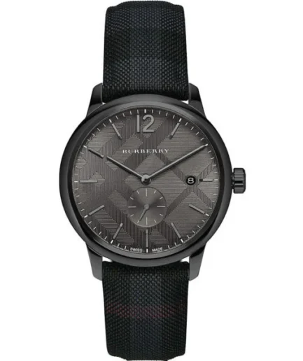 Burberry Classic Black Leather Strap Black Dial Quartz Watch for Gents – BU10010