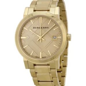 Burberry Gold Stainless Steel Gold Dial Quartz Unisex Watch – BU9033