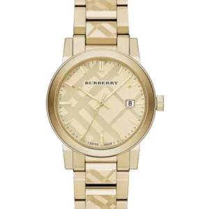 Burberry Gold Stainless Steel Gold Dial Quartz Watch for Gents – BU9038