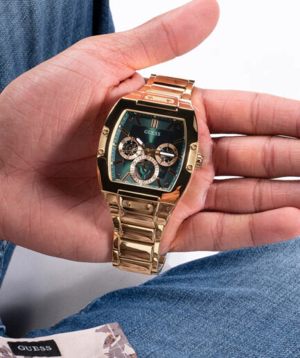 Guess Men’s Quartz Gold Stainless Steel Black Dial 43mm Watch GW0456G1 - Image 2