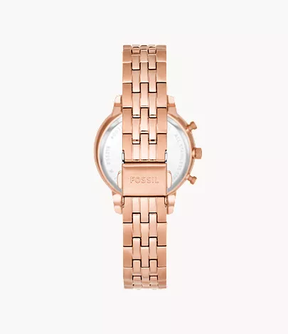 Fossil Neutra Rose Gold Stainless Steel Brown Dial Chronograph Quartz Watch for Ladies – ES5218 - Image 4