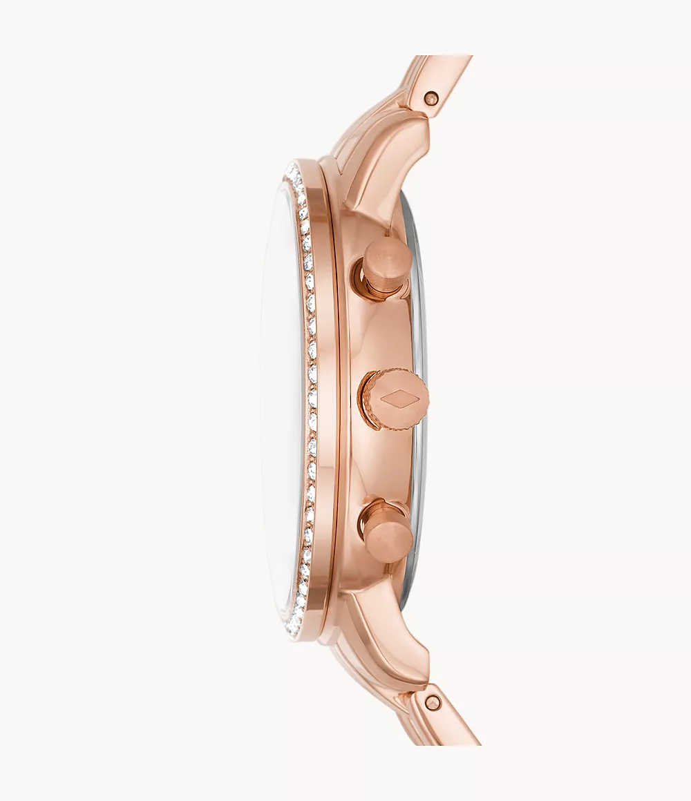 Fossil Neutra Rose Gold Stainless Steel Brown Dial Chronograph Quartz Watch for Ladies – ES5218 - Image 2