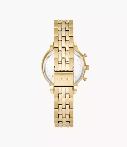 Fossil Neutra Gold Stainless Steel Gold Dial Chronograph Quartz Watch for Ladies – ES5219 - Image 2
