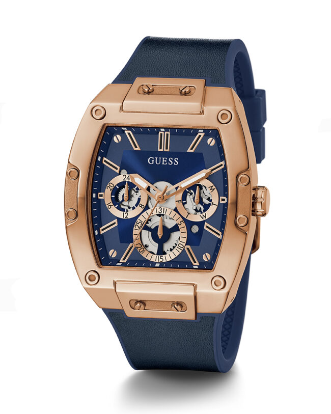 Guess Phoenix Blue Silicone Strap Blue Dial Quartz Watch for Gents – GW0202G4 - Image 4