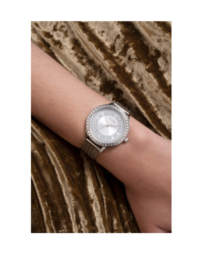 Guess Soiree Silver Stainless Steel Silver Dial Quartz Watch for Ladies – GW0402L1 - Image 2