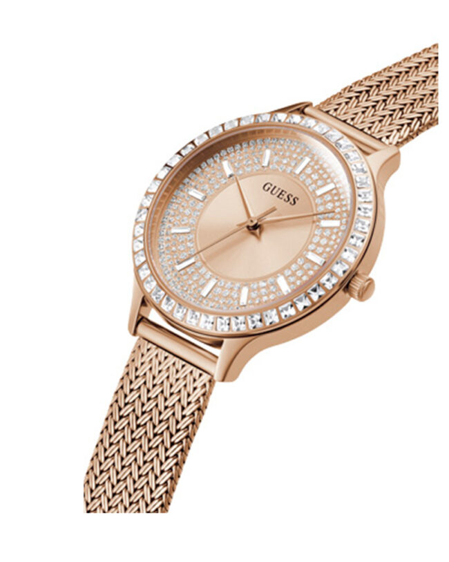Guess Soiree Rose Gold Stainless Steel Rose Gold Dial Quartz Watch for Ladies – GW0402L3 - Image 6