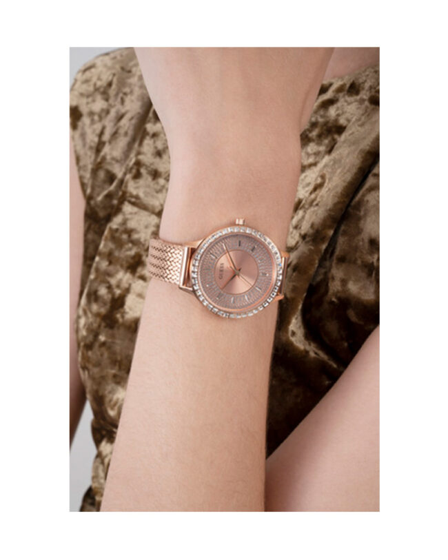 Guess Soiree Rose Gold Stainless Steel Rose Gold Dial Quartz Watch for Ladies – GW0402L3 - Image 2