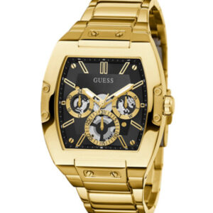Guess Men’s Quartz Gold Stainless Steel Black Dial 43mm Watch GW0456G1