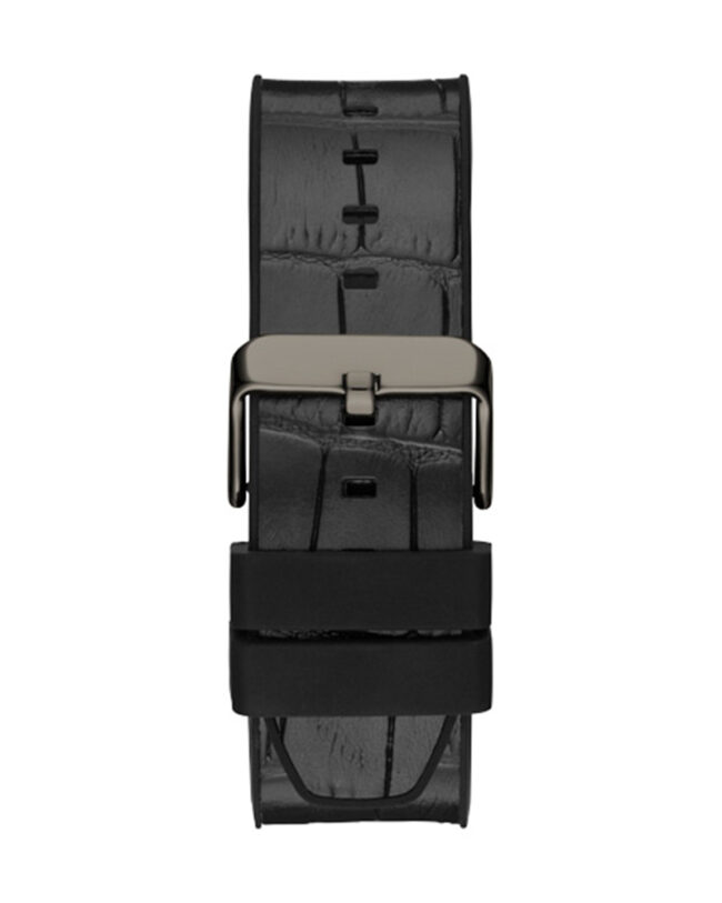 Guess EDGE Black Leather Strap Black Dial Chronograph Quartz Watch for Gents – GW0492G1 - Image 3