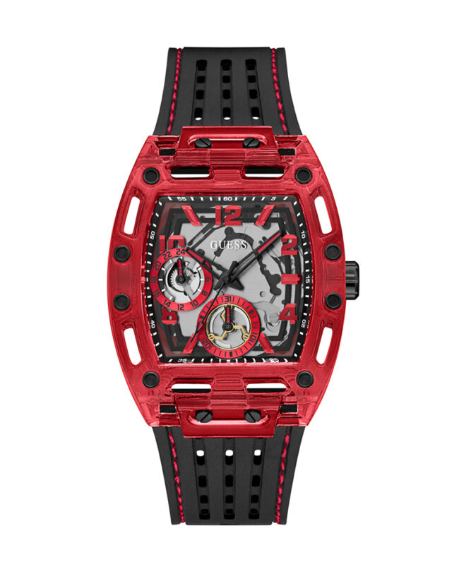 Guess Phoenix Black Silicone Strap Multicolor Dial Quartz Watch for Gents – GW0499G4 - Image 3