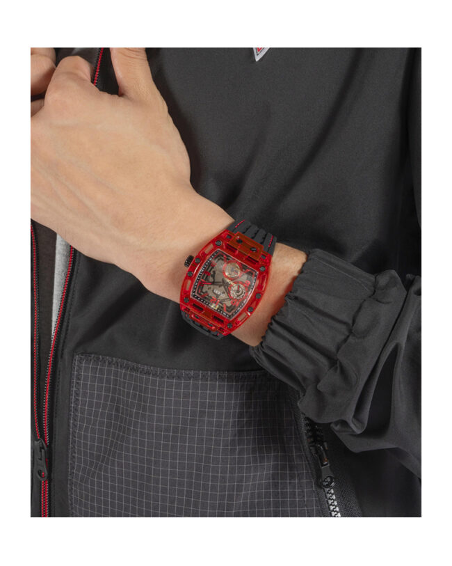 Guess Phoenix Black Silicone Strap Multicolor Dial Quartz Watch for Gents – GW0499G4 - Image 4