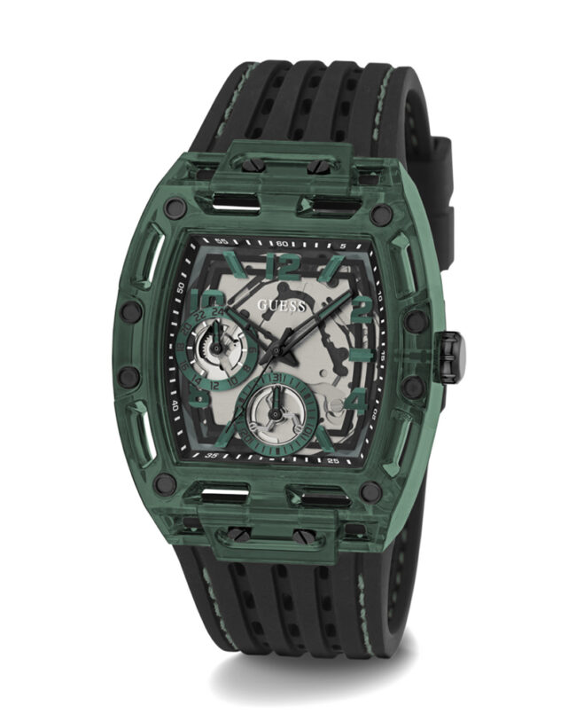 Guess Phoenix Black Silicone Strap Multicolor Dial Quartz Watch for Gents – GW0499G7 - Image 4