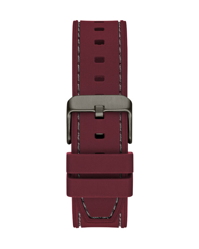 Guess Red Silicone Strap Grey Dial Chronograph Quartz Watch for Gents – GW0571G4 - Image 3