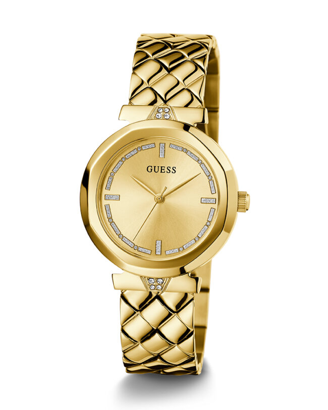 Guess Rumour Gold Stainless Steel Gold Dial Quartz Watch for Ladies – GW0613L2 - Image 2