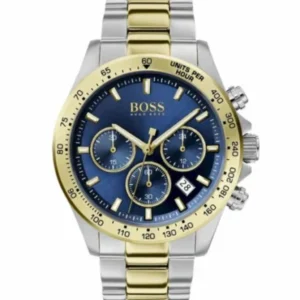 HUGO BOSS Hero Two-Tone Stainless Steel Blue Dial Chronograph Quartz Watch for Gents – 1513767