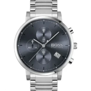 HUGO BOSS Integrity Silver Stainless Steel Blue Dial Chronograph Quartz Watch for Gents – HUGO BOSS 1513779