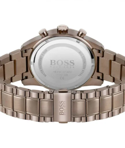 HUGO BOSS Skymaster Brown Stainless Steel Blue Dial Chronograph Quartz Watch for Gents – HUGO BOSS 1513788 - Image 2