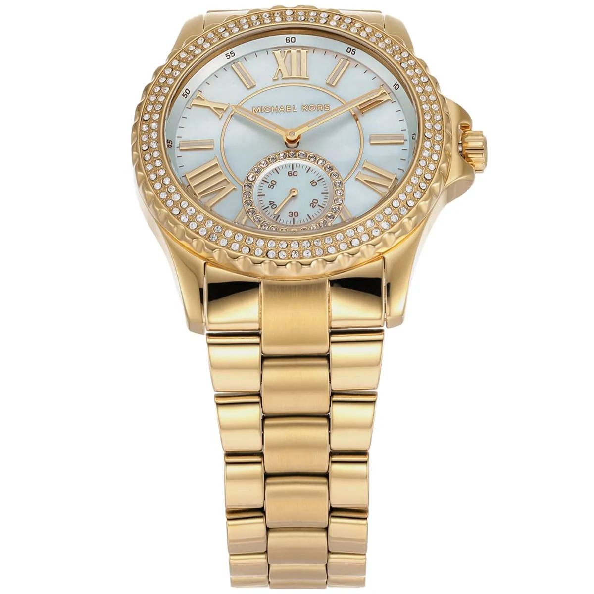 Michael Kors Everest Gold Stainless Steel Mother Of Pearl Dial Quartz Watch for Ladies – MK-7401 - Image 4