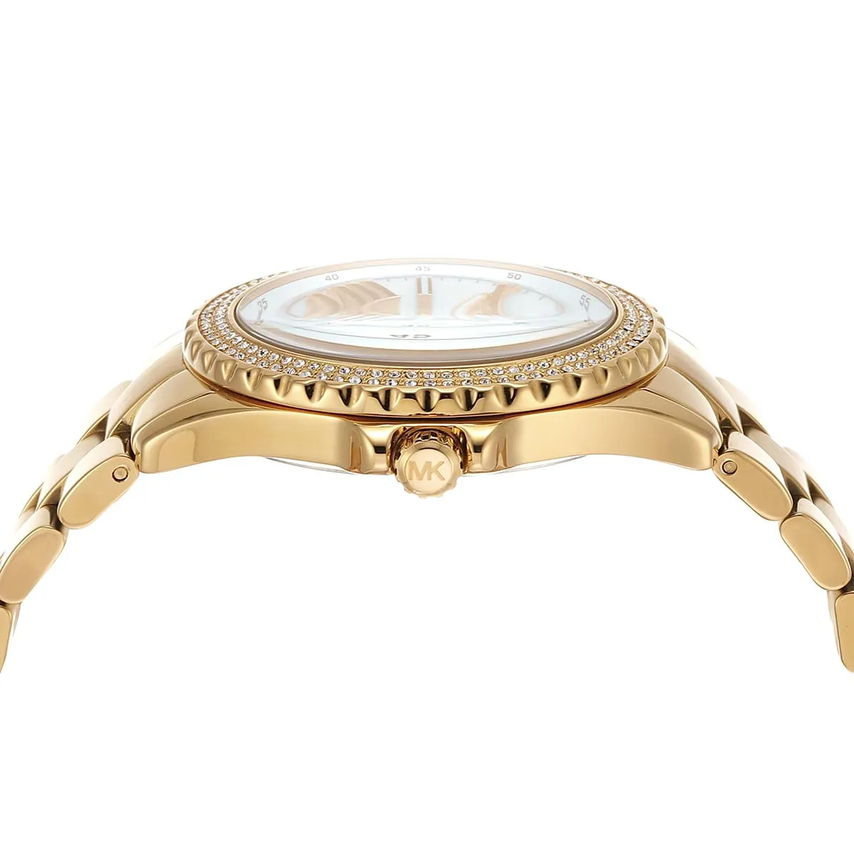 Michael Kors Everest Gold Stainless Steel Mother Of Pearl Dial Quartz Watch for Ladies – MK-7401 - Image 5