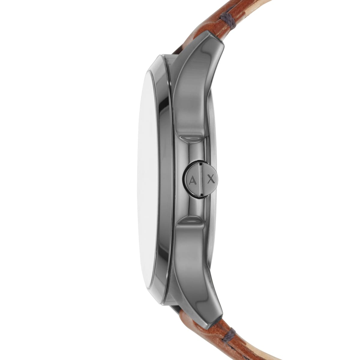 Armani Exchange Hampton Brown Leather Strap Grey Dial Quartz Watch for Gents – AX2414 - Image 5