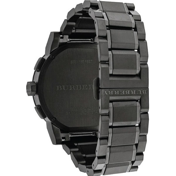 Burberry Dark Grey Stainless Steel Blue Dial Chronograph Quartz Watch for Gents – BU9365 - Image 3