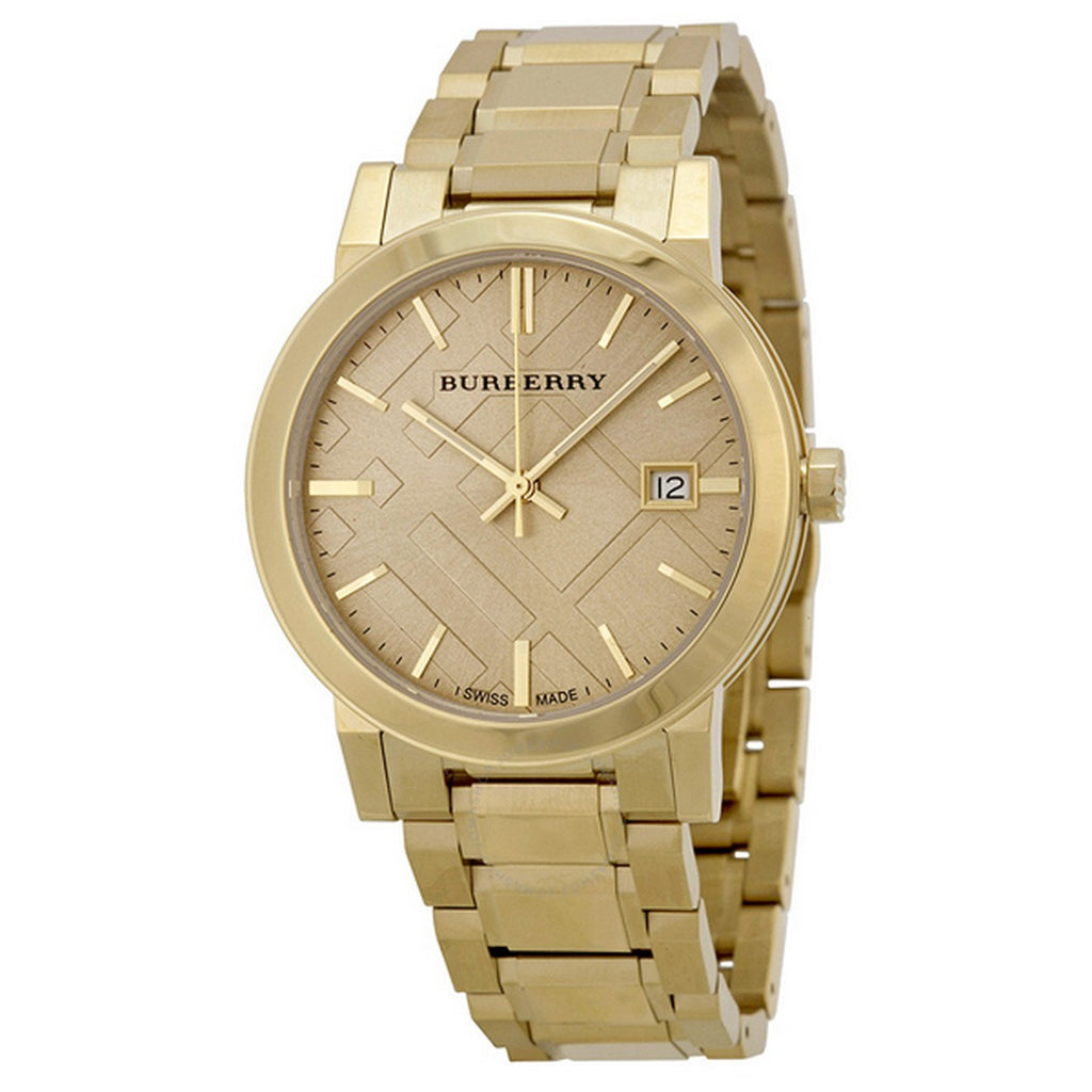 Burberry Gold Stainless Steel Gold Dial Quartz Unisex Watch – BU9033
