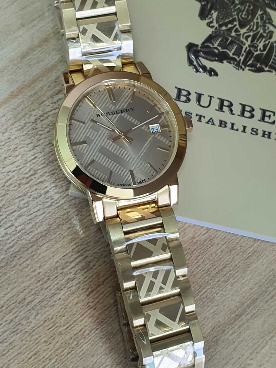 Burberry Gold Stainless Steel Gold Dial Quartz Watch for Gents – BU9038 - Image 3