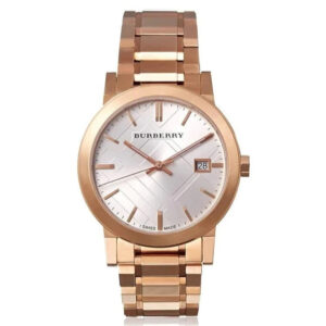 Burberry The City Rose gold Stainless Steel Silver Dial Quartz Unisex Watch – BU9004