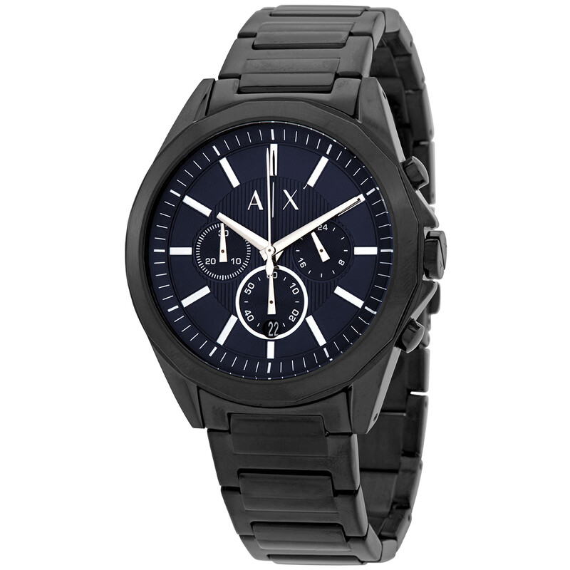 Armani Exchange Black Stainless Steel Black Dial Chronograph Quartz Watch for Gents – AX2639 - Image 4