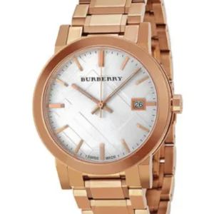 Burberry The City Rose gold Stainless Steel Silver Dial Quartz Unisex Watch – BU9004