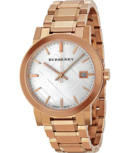 Burberry The City Rose gold Stainless Steel Silver Dial Quartz Unisex Watch – BU9004