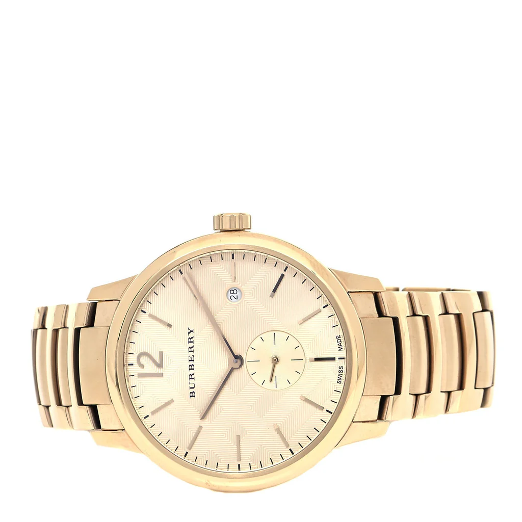 Burberry The Classic Gold Stainless Steel Gold Dial Quartz Watch for Gents – BU10006 - Image 2