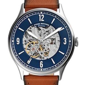 Fossil Forrester Brown Leather Strap Blue Dial Automatic Watch for Gents – ME3179