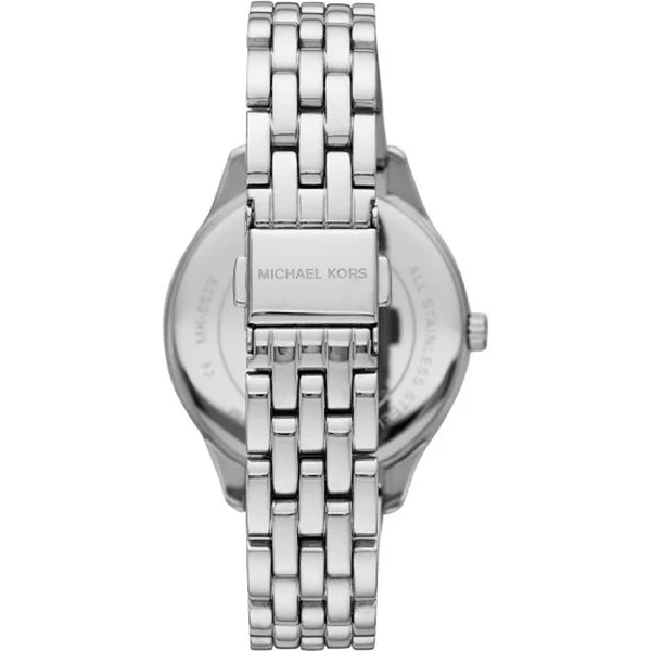 Michael Kors Lexington Silver Stainless Steel Blue Dial Quartz Watch for Ladies – MK-6639 - Image 3