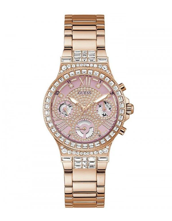 Guess Rose Gold Stainless Steel Rose Gold Dial Quartz Watch for Ladies – GW0320L6 - Image 6