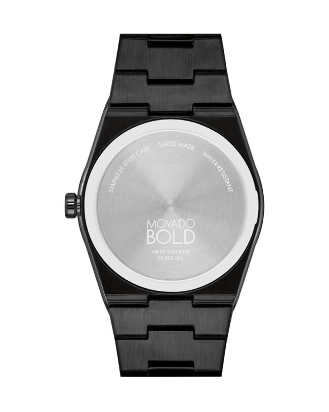 Movado Black Stainless Steel Grey Dial Quartz Watch for Gents - Movado 3601224 - Image 3