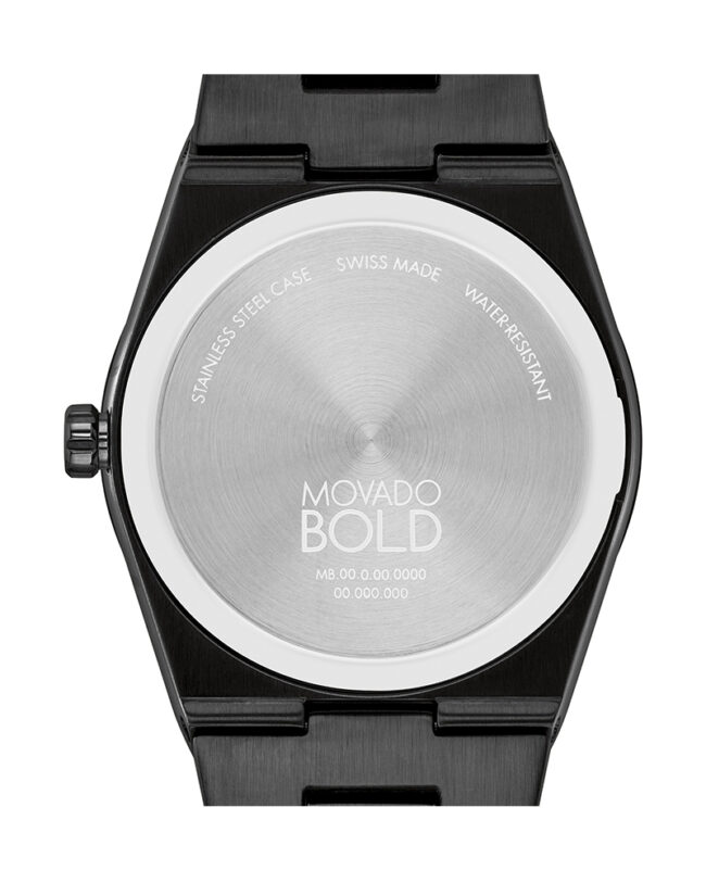 Movado Black Stainless Steel Grey Dial Quartz Watch for Gents - Movado 3601224 - Image 2