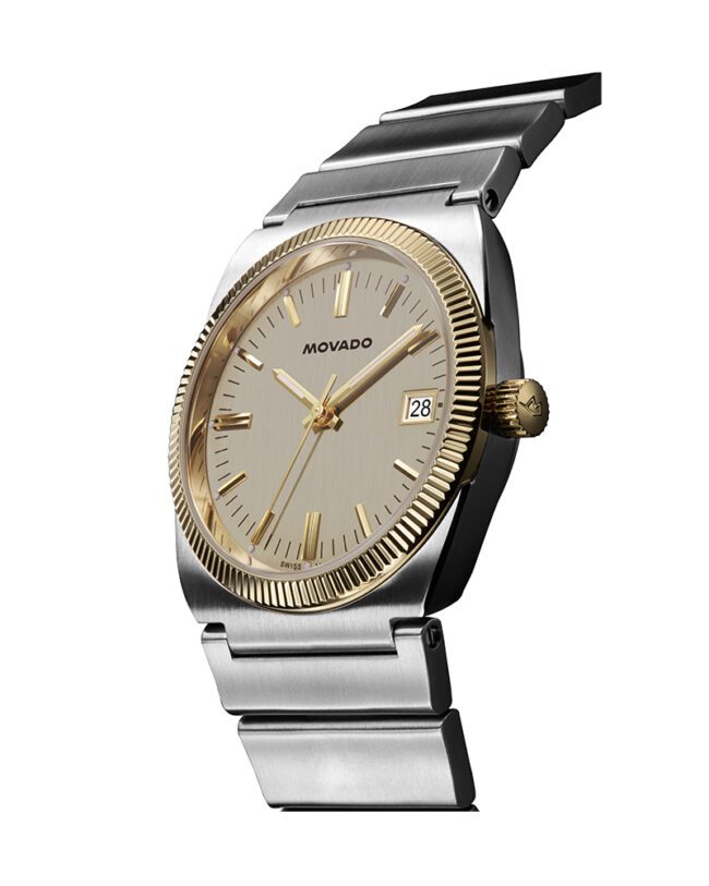 Movado Silver Stainless Steel Grey Dial Quartz Watch for Gents - Movado 3650216 - Image 3