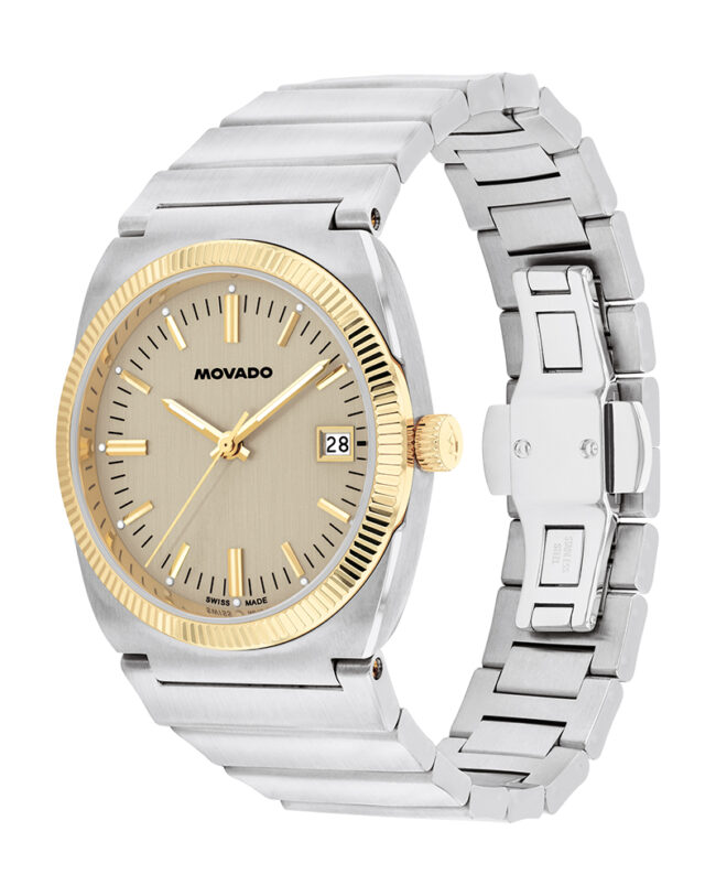 Movado Silver Stainless Steel Grey Dial Quartz Watch for Gents - Movado 3650216 - Image 5