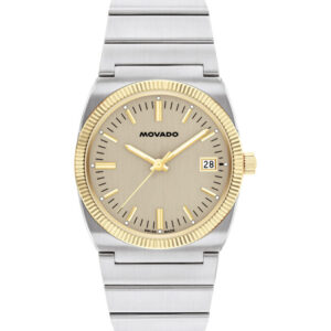 Movado Silver Stainless Steel Grey Dial Quartz Watch for Gents - Movado 3650216