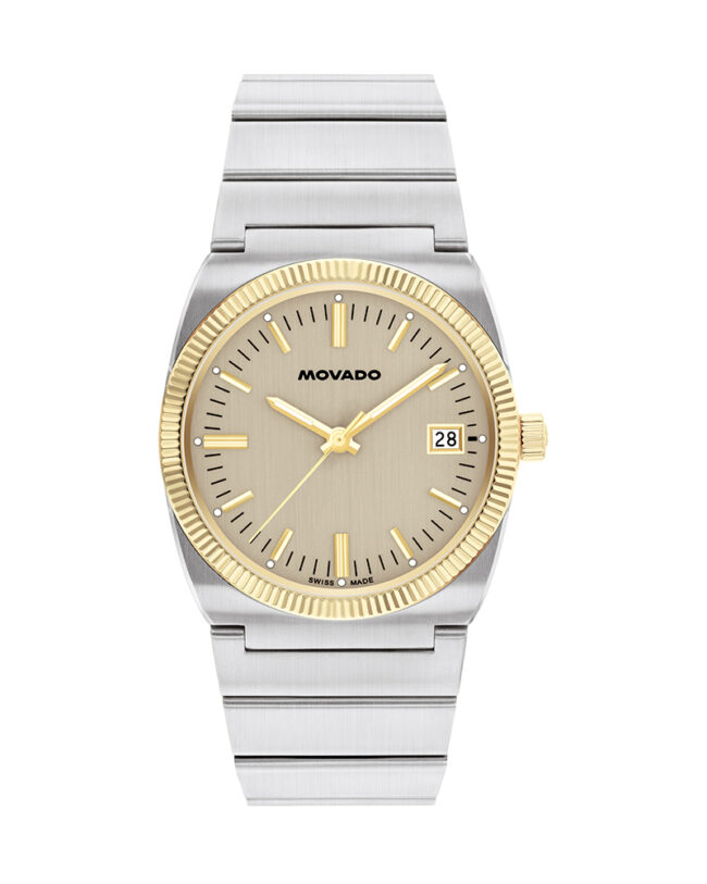 Movado Silver Stainless Steel Grey Dial Quartz Watch for Gents - Movado 3650216