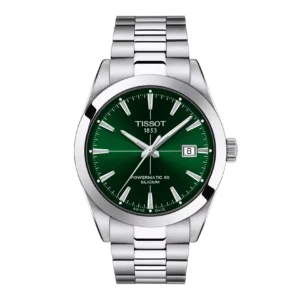 Tissot Classic Contemporary Silver Stainless Steel Green Dial Automatic Watch for Gents - T127.407.11.091.01