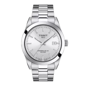 Tissot Gentleman Silver Stainless Steel Silver Dial Quartz Watch for Men's - T127.410.11.031.00