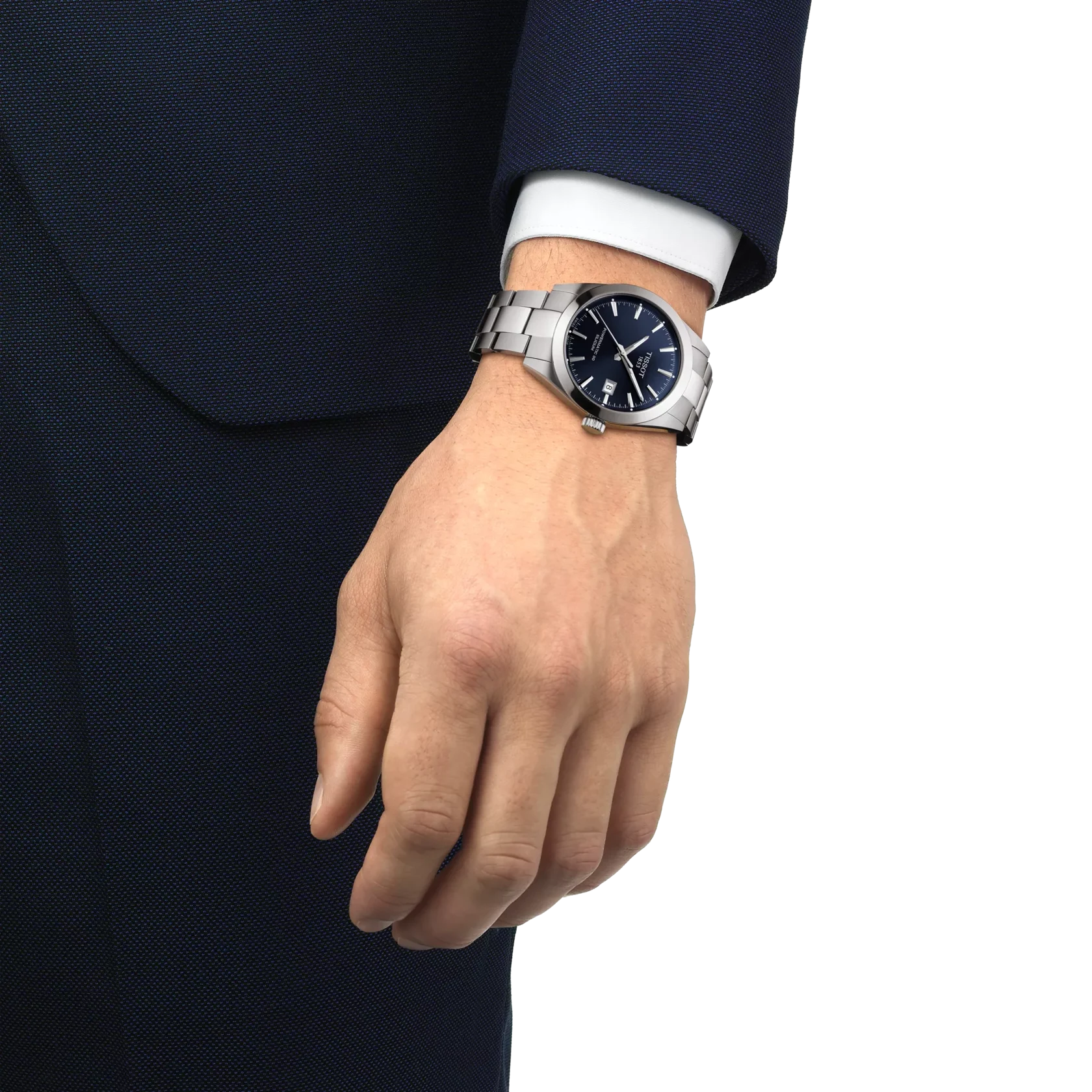 TISSOT Men’s Swiss Made Powermatic Silver Stainless Steel Blue Dial 40mm Watch T127.407.11.041.00 - Image 3