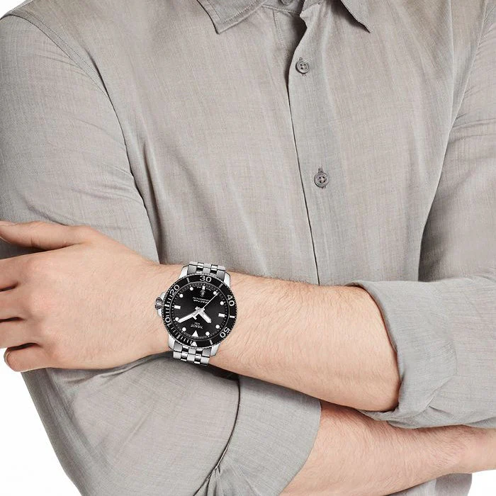 TISSOT Men’s Swiss Made Quartz Silver Stainless Steel Black Dial 40mm Watch T120.410.11.051.00 - Image 5
