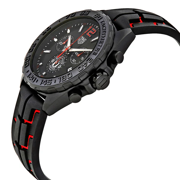 ag Heuer Formula 1 Black and Red Rubber Black Dial Chronograph Quartz Watch for Gents - CAZ101JFT8027 - Image 2