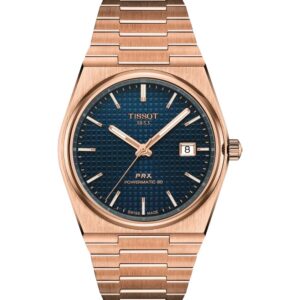 Tissot Classic Contemporary Rose Gold Stainless Steel Blue Dial Automatic Watch for Gents - T137.407.33.041.00