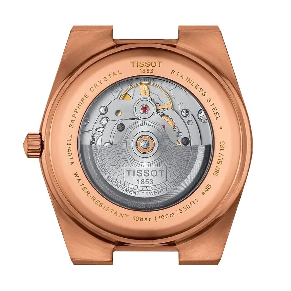 Tissot Classic Contemporary Rose Gold Stainless Steel Blue Dial Automatic Watch for Gents - T137.407.33.041.00 - Image 3