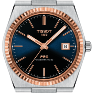 Tissot PRX Silver Stainless Steel Black Dial Automatic Watch for Gents - T931.407.41.041.00