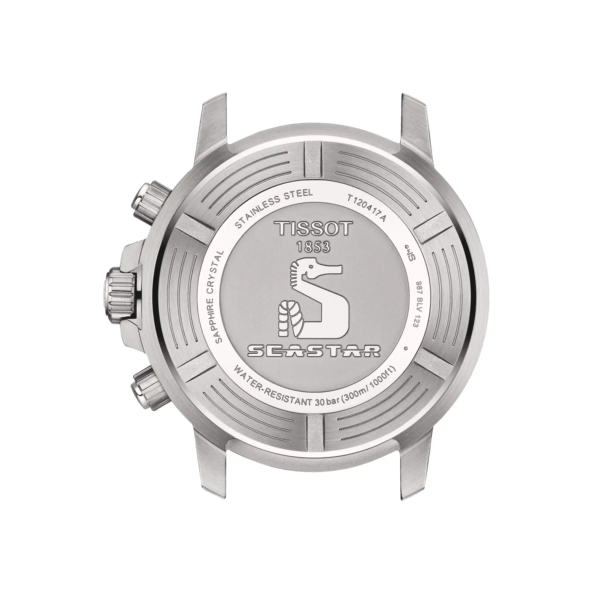 Tissot Seastar 100 Silver Stainless Steel Graded Green Dial Chronograph Quartz Watch for Men's - T120.417.11.091.01 - Image 2